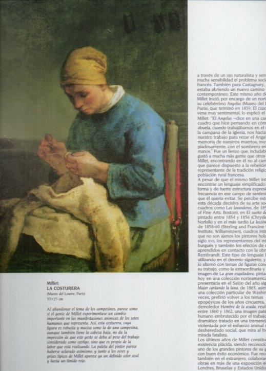 LAMINA V20562: La costurera por Millet