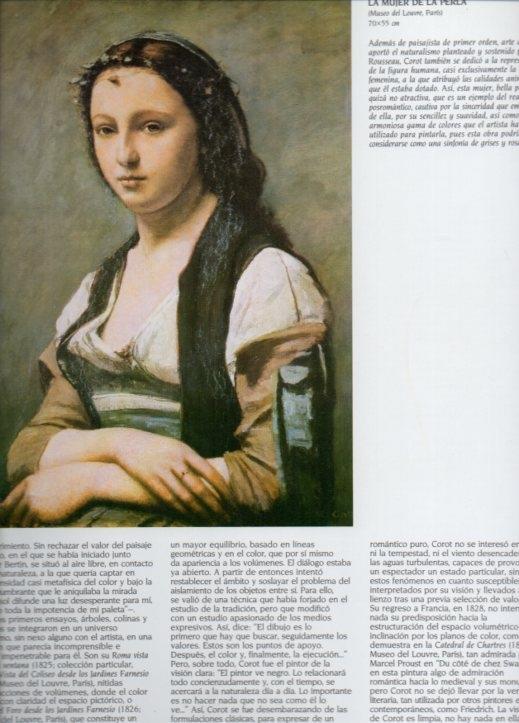 LAMINA V20557: La mujer de la perla por Camille Corot