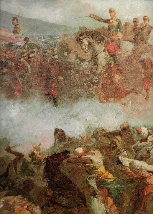 LAMINA V20582: La batalla de Tetuan detalle por M. Fortuny