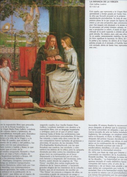 LAMINA V20573: La infancia de la Virgen por Rossetti