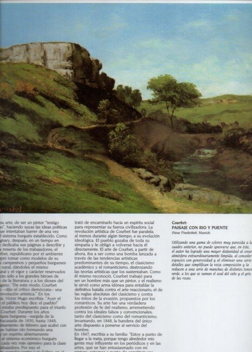 LAMINA V20567: Paisaje con rio y puente por Gustave Courbet