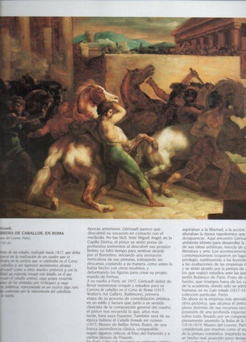 LAMINA V20542: Carrera de caballos en Roma por Gericault