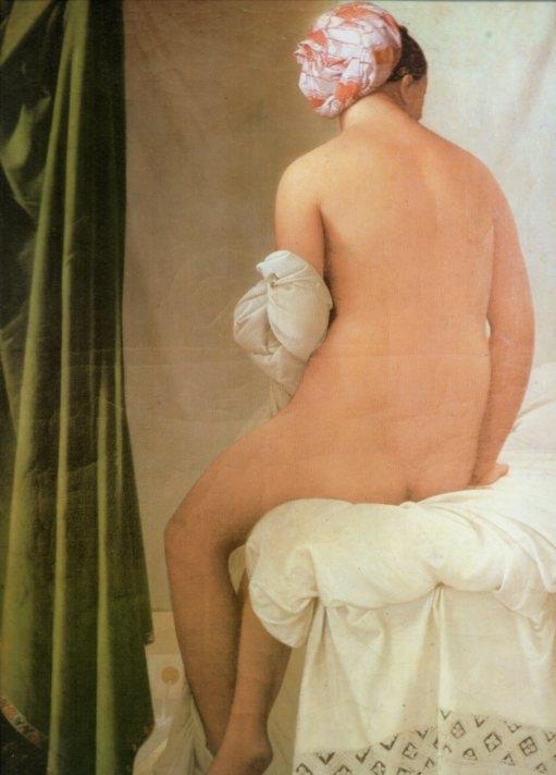 LAMINA V20517: La bañista de Valpinçon detalle por Ingres