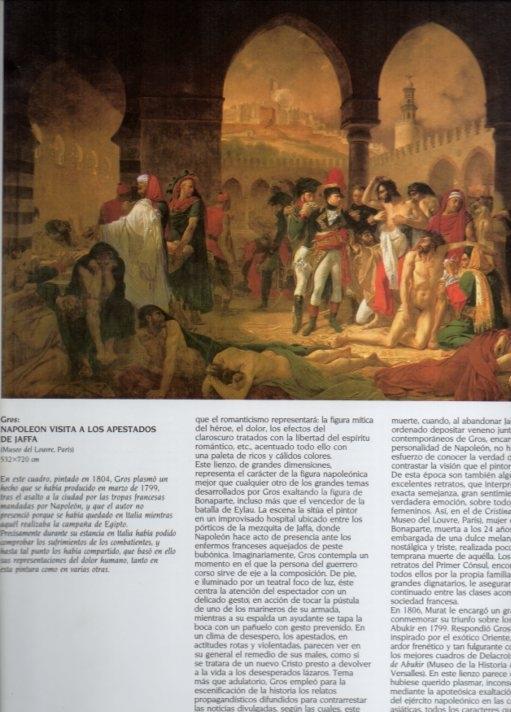 LAMINA V20515: Napoleon visita a los apestados de Jaffa por Gros