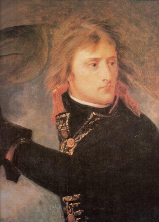 LAMINA V20514: Bonaparte en el puente de Argole por Gros