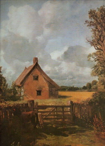LAMINA V20539: El caserio en el trigal detalle por John Constable