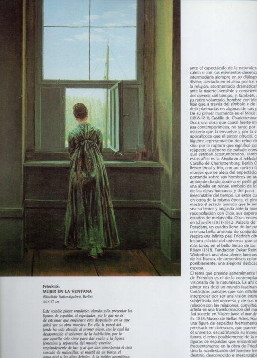 LAMINA V20538: Mujer en la ventana por D. Friedrich