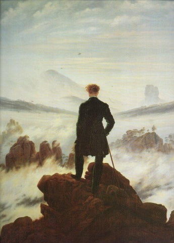 LAMINA V20537: Viajero junto al mar de niebla por D. Friedrich