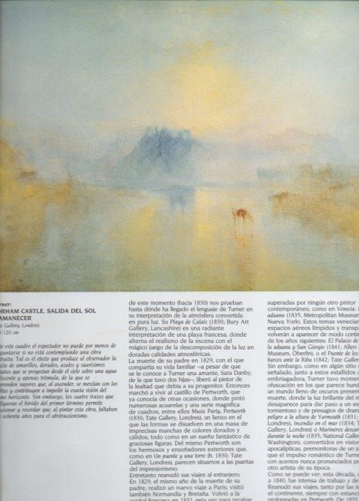 LAMINA V20536: Norhan Castle salida del sol o amanecer por Turner