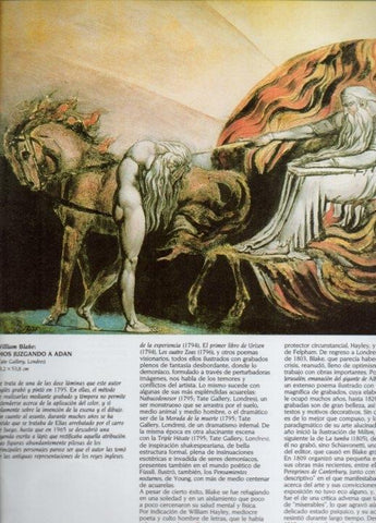 LAMINA V20531: Dios juzgando a Adan por William Blake