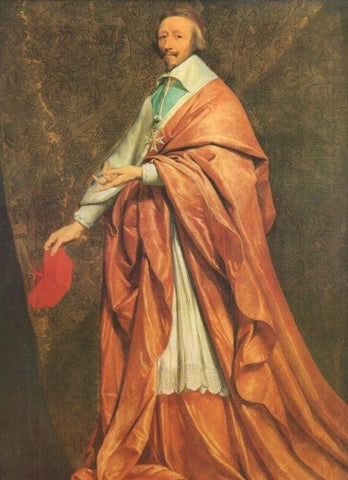 LAMINA V20300: Retrato de Richelieu por Philippe de Champaigne