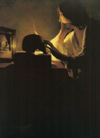 LAMINA V20297: La Magdalena penitente por Georges de la Tour