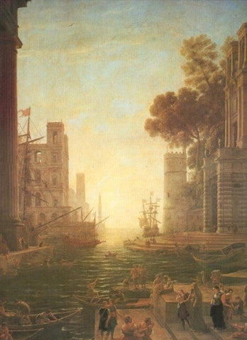 LAMINA V20294: Embarque de Santa Paula Romana en Ostia por Claudio de Lorena