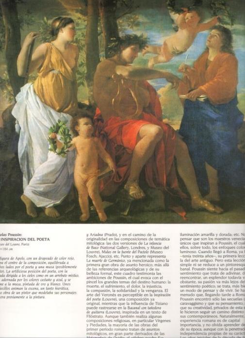 LAMINA V20292: La inspiracion del poeta por Nicolas Poussin