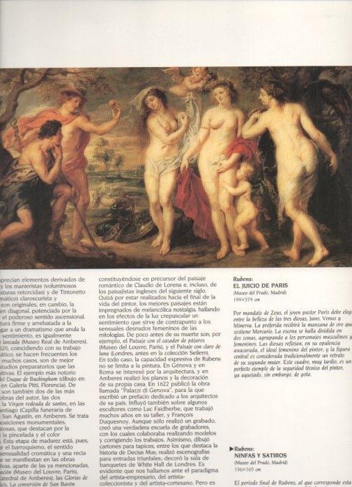 LAMINA V20319: El juicio de Paris por Rubens