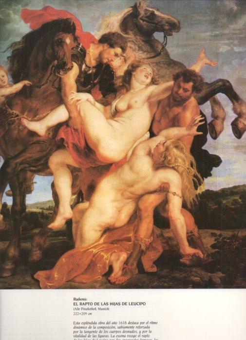LAMINA V20318: El rapto de las hijas de Leucipo por Rubens