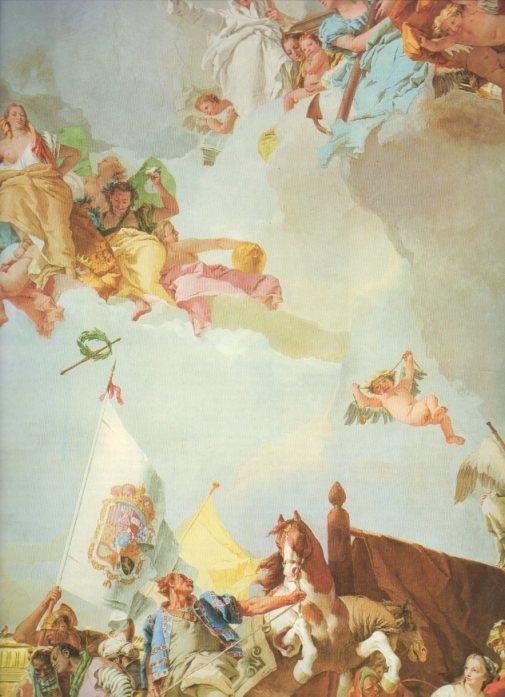 LAMINA V20282: Triunfo de la monarquia española por Tiepolo