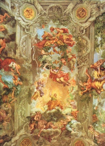 LAMINA V20281: Triunfo de la Divina Prudencia fresco por Pietro da Cortona