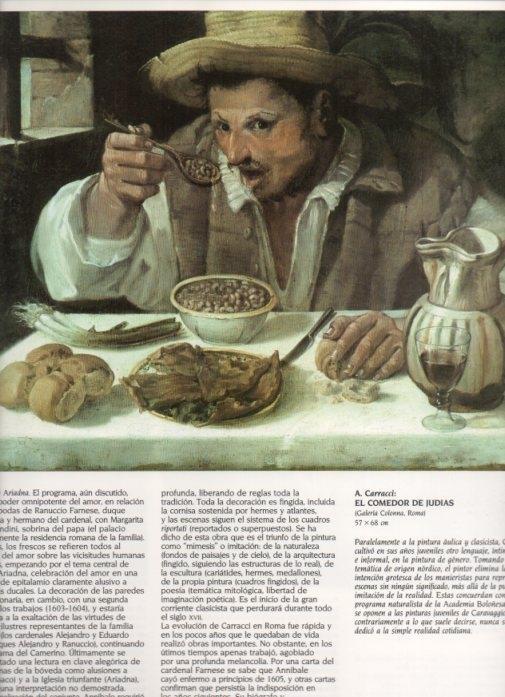 LAMINA V20269: El comedor de judias por A. Carracci