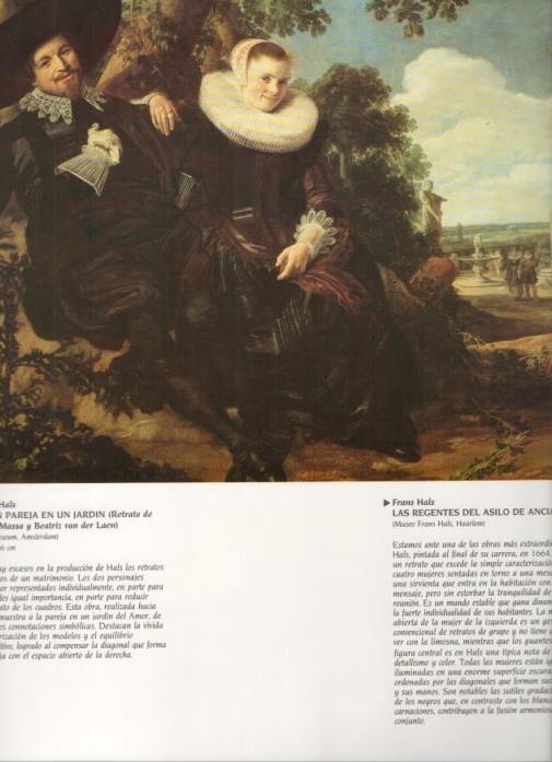 LAMINA V20327: Joven pareja en un jardin por Frans Hals