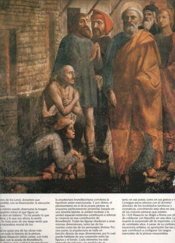 LAMINA V20390: San Pedro cura a los enfermos con su sombra por Masaccio