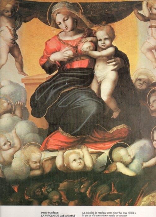 LAMINA V20386: La Virgen de las Animas por Pedro Machuca
