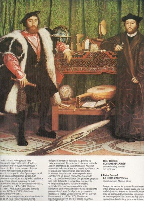LAMINA V20382: Los embajadores por Hans Holbein