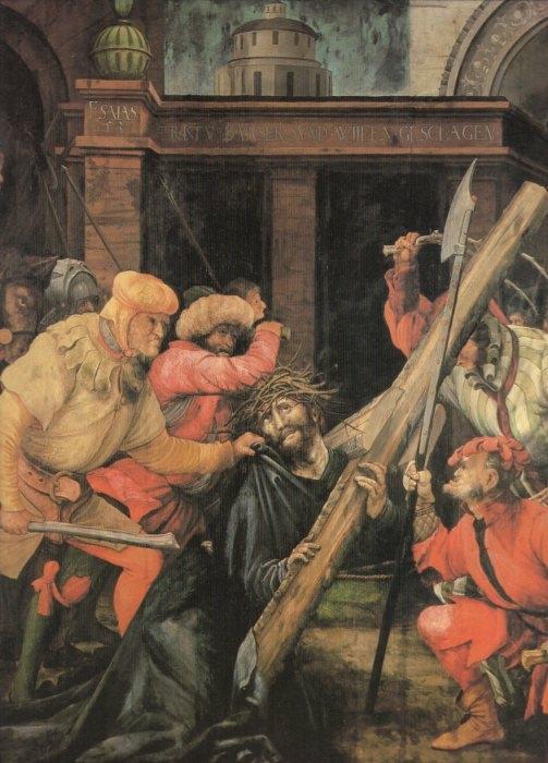 LAMINA V20381: Cristo camino al calvario por Mathias Grunewald