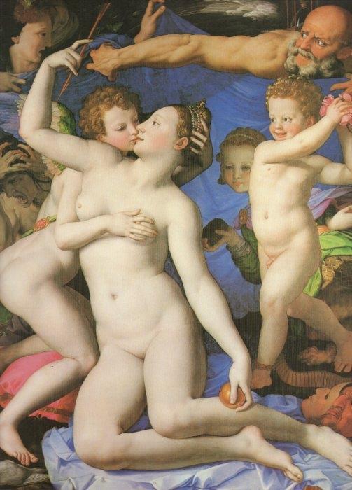 LAMINA V20377: Alegoria del amor por Bronzino