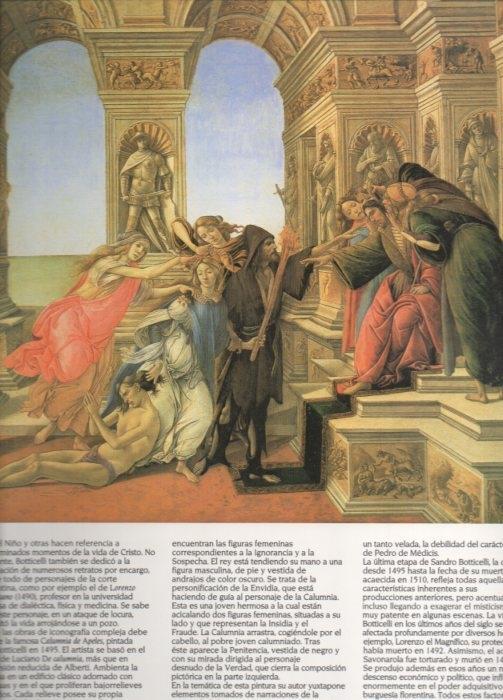 LAMINA V20406: La calumnia fragmento por Botticelli