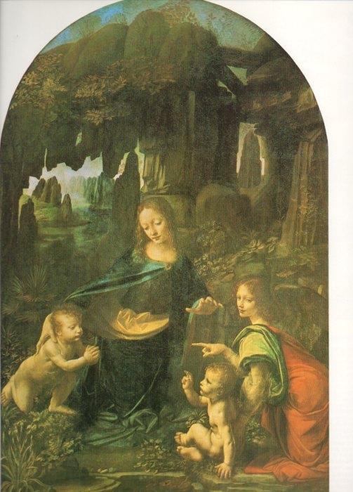 LAMINA V20373: La Virgen de las rocas por Leonardo da Vinci