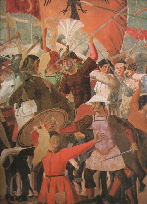 LAMINA V20398: Historia de la vera cruz batalla de Heraclio y Cosroes por P. della Francesca