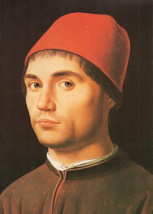 LAMINA V20372: Retrato de un hombre por Antonello da Mesina
