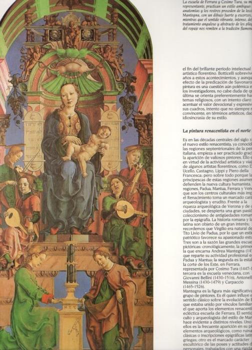 LAMINA V20371: Virgen con el Niño y angeles musicos por Cosimo Tura