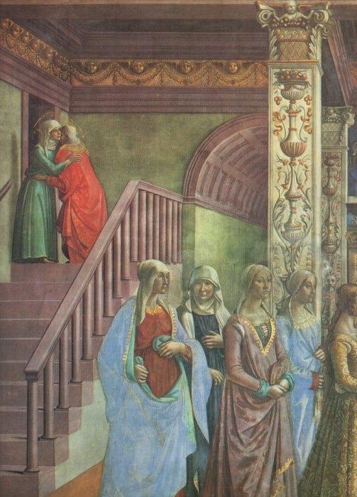LAMINA V20370: La Natividad de la Virgen fragmento por D. Ghirlandaio