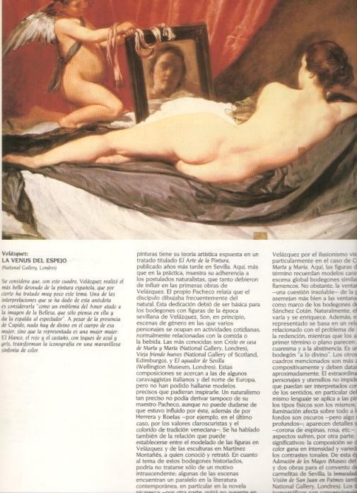 LAMINA V20346: La venus del espejo por Velazquez