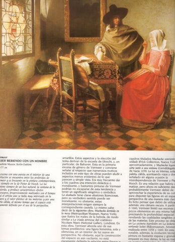 LAMINA V20337: Mujer bebiendo con un hombre por Vermeer