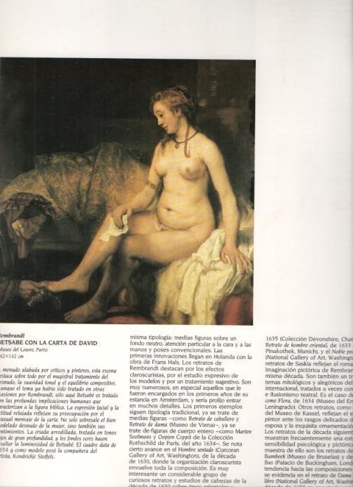 LAMINA V20331: Betsabe con la carta de David por Rembrandt