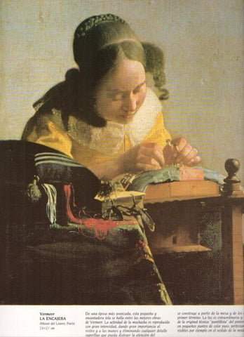 LAMINA V20338: La encajera por Vermeer