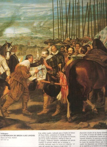 LAMINA V20349: La rendicion de Breda fragmento por Velazquez