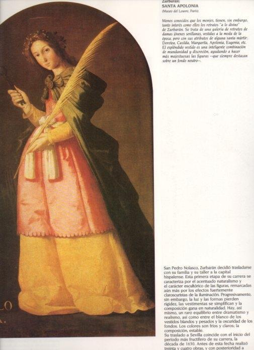 LAMINA V20353: Santa Apolonia por Zurbaran