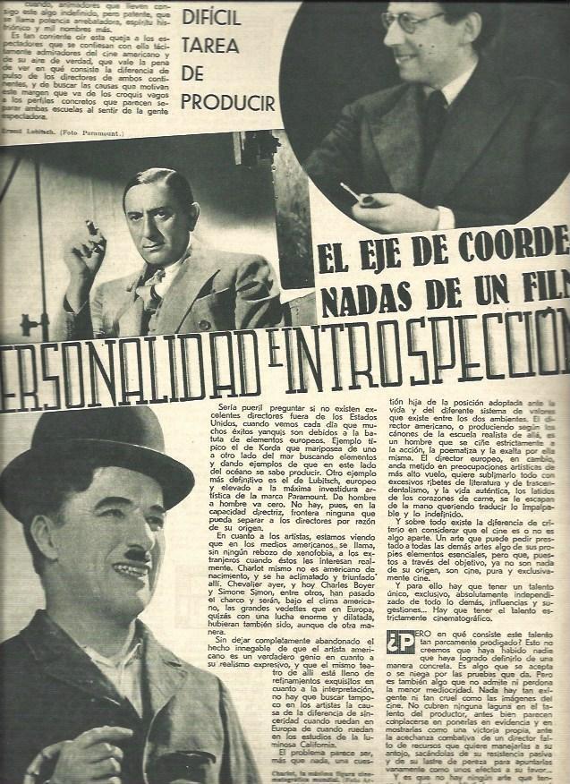 LAMINA 32375: Alexander Korda y Charles Chaplin