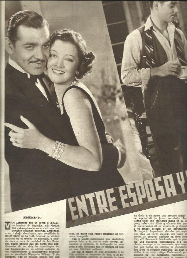 LAMINA 32387: Clark Gable en Entre Esposa y secretaria