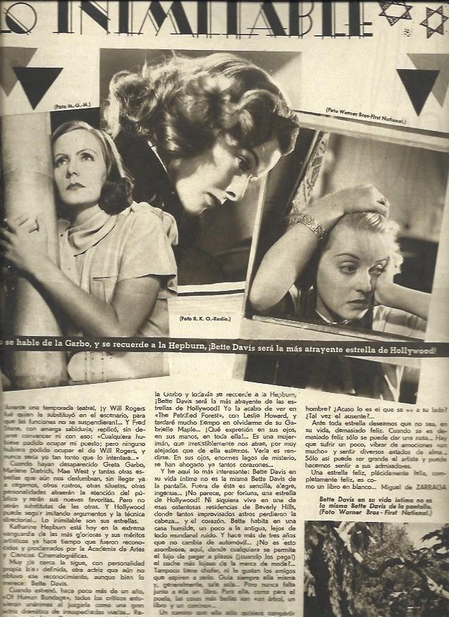LAMINA 32407: Greta Garbo, Katherine Hepburn y Bette Davis