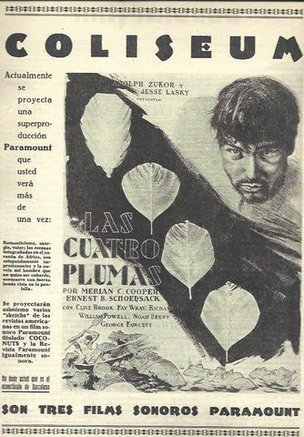 LAMINA 32434: Anuncio de Las cuatro plumas