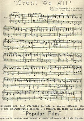 LAMINA 32441: Partitura de Arent We All