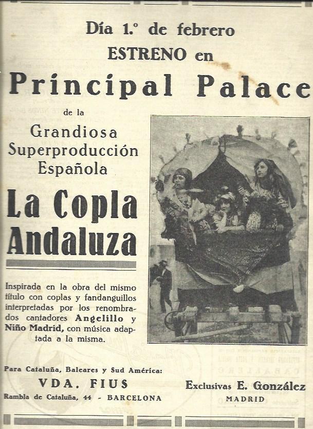 LAMINA 32443: Estreno de La Copla Andaluza en el Principal Palace