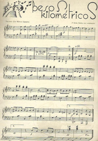 LAMINA 32428: Partitura de Besos kilometricos