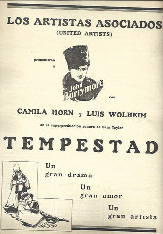 LAMINA 32427: Anuncio de la pelicula Tempestad