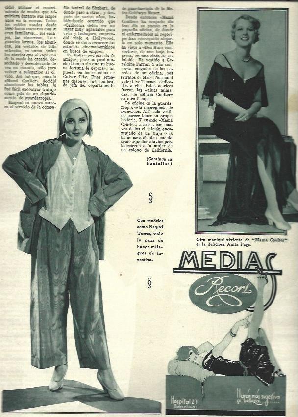 LAMINA 32420: Publicidad de Medias Recort